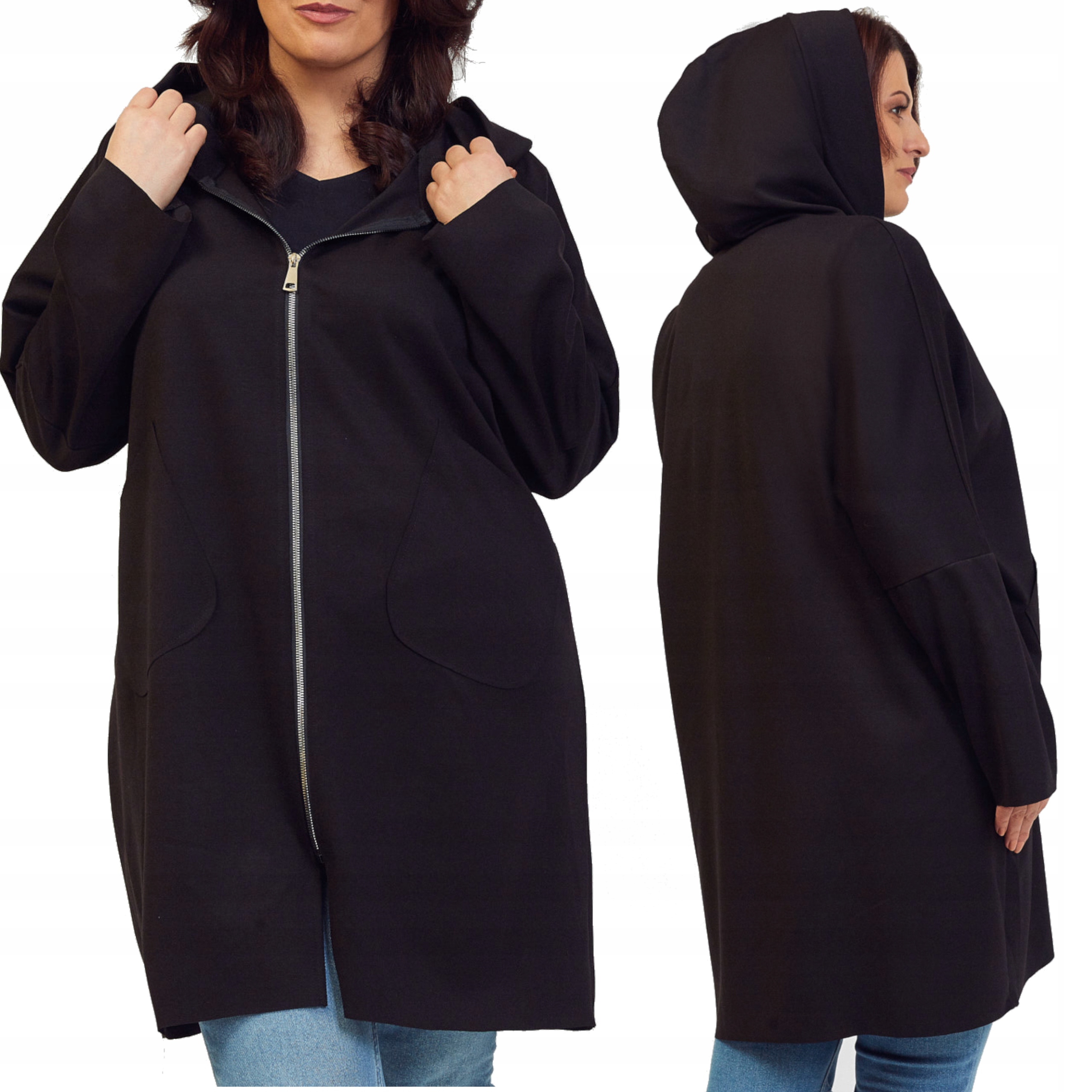 Dámský kabát s kapucí Jarní podzimní krátký