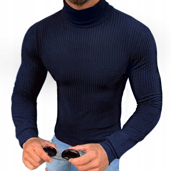 Sweter Golf Męski Slim fit Athletic Elastyczny