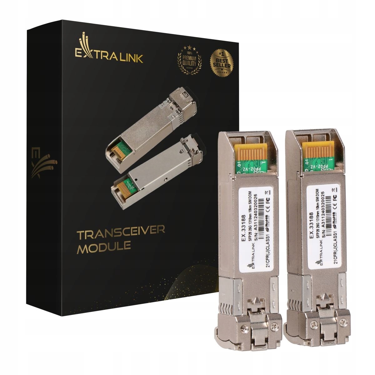 Modul SFP28 25Gbps Lc/upc Duplex 1310 nm 10km Single Mode Para Extralink