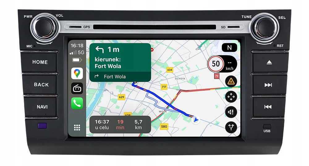 Suzuki Swift 2004-2010 Radio Nawigacja Android Auto Apple Carplay