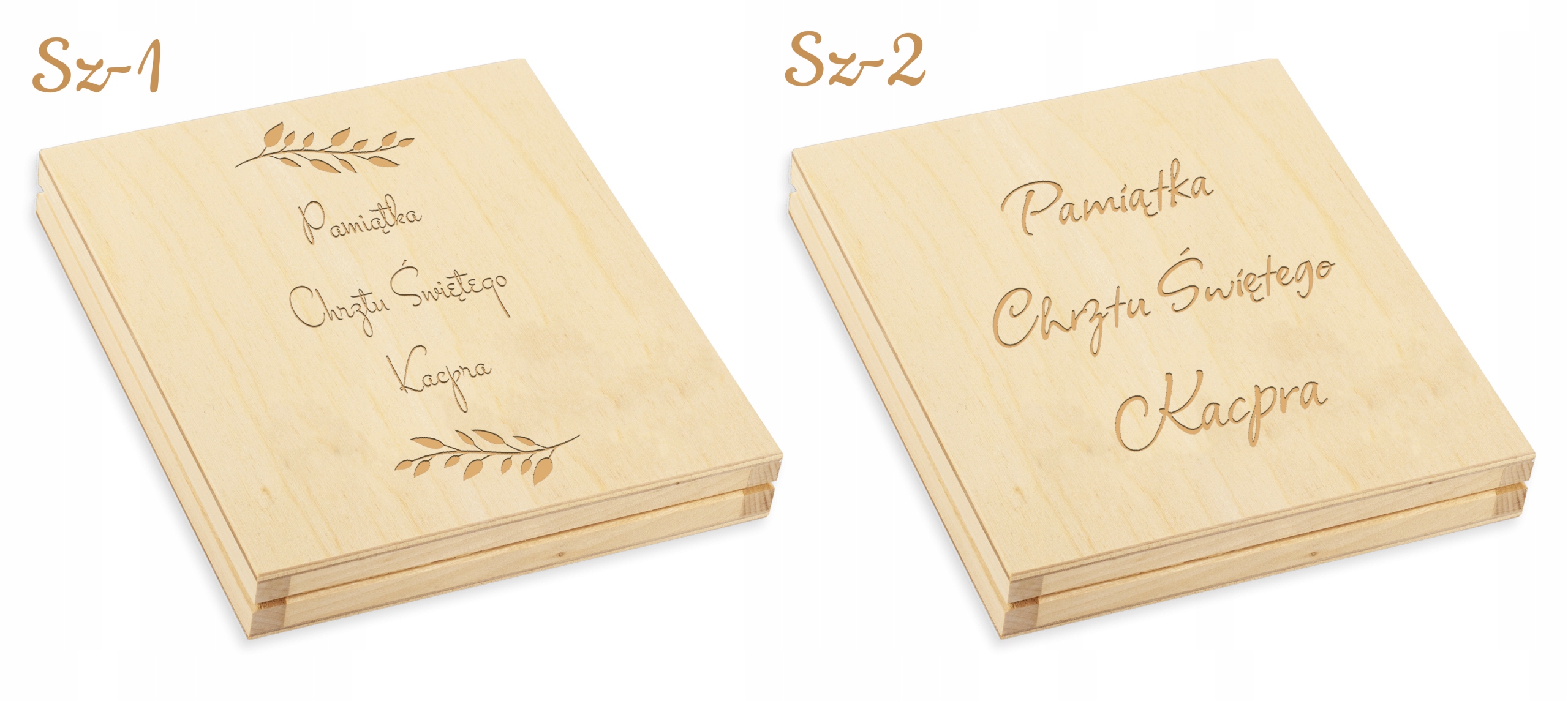 SZATKA I ŚWIECA DO CHRZTU + 2 PUDEŁKA DREWNIANE PAMIĄTKA CHRZTU ŚWIĘTEGO Rodzaj zestaw