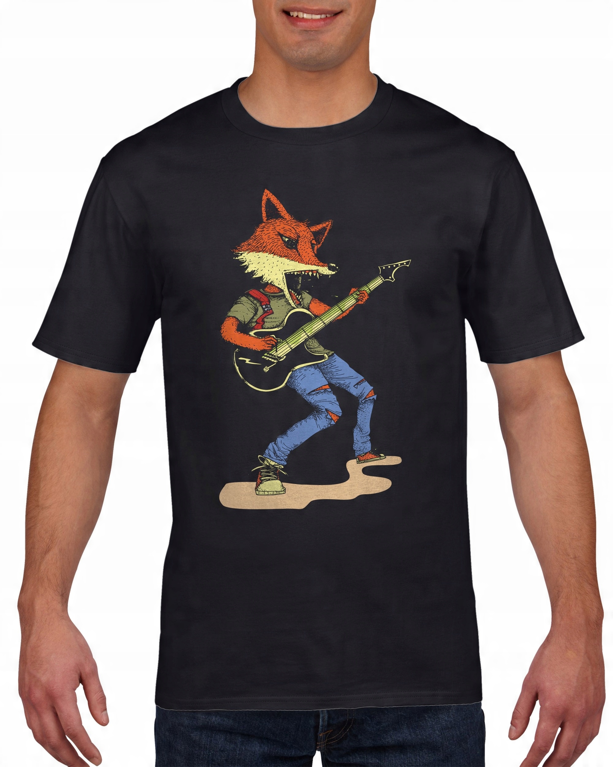 

Koszulka meska Lis Gitarzysta Rock N Roll S