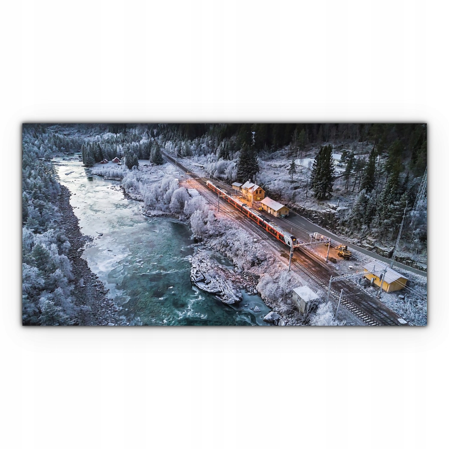 

Obraz na płótnie do salonu 120x60 Pociąg Oslo Zima