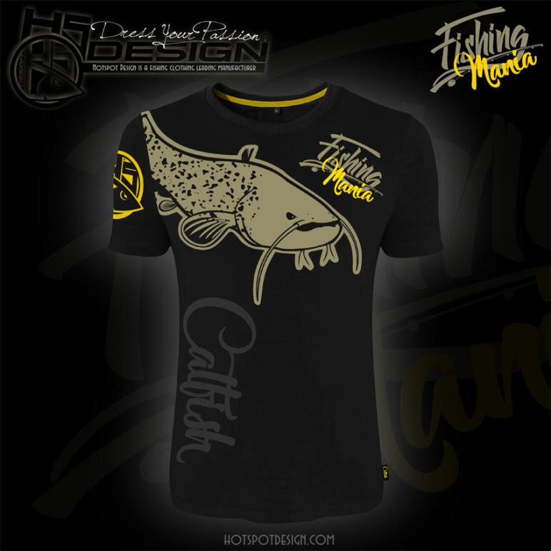 Tričko Cat Fishing Mania – Hotspot Design – velikost M