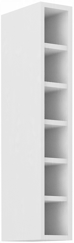 

Szafka kuchenna górna 15x90 cm biała otwarta Retro