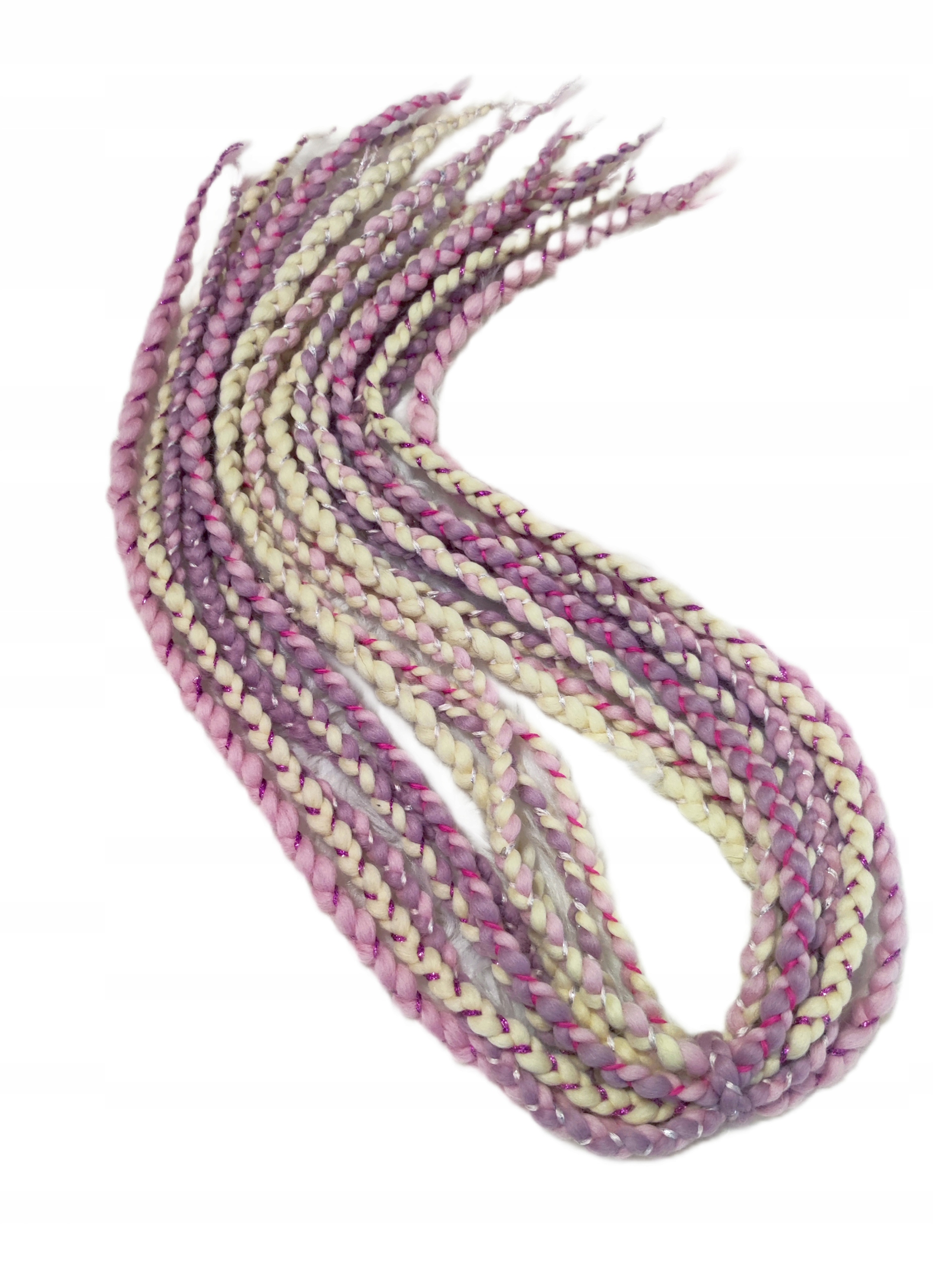 Opakovaně Použitelné vlněné copánky, růžové blond, Růžové Štěstí, 10 kusů