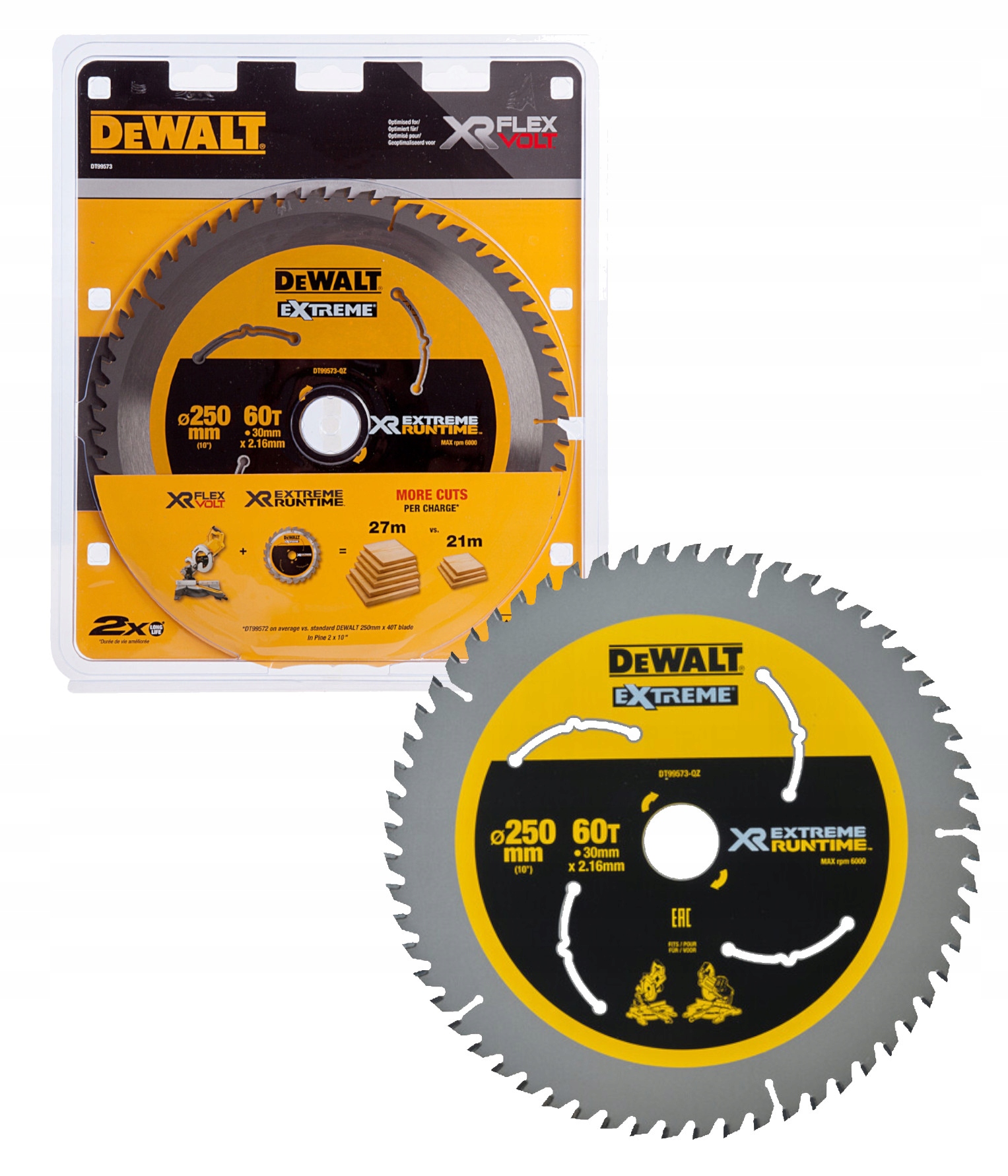 DeWALT Tarcza pilarska do drewna Xr Extreme Runtime 250 x 30/ 60T DT99573