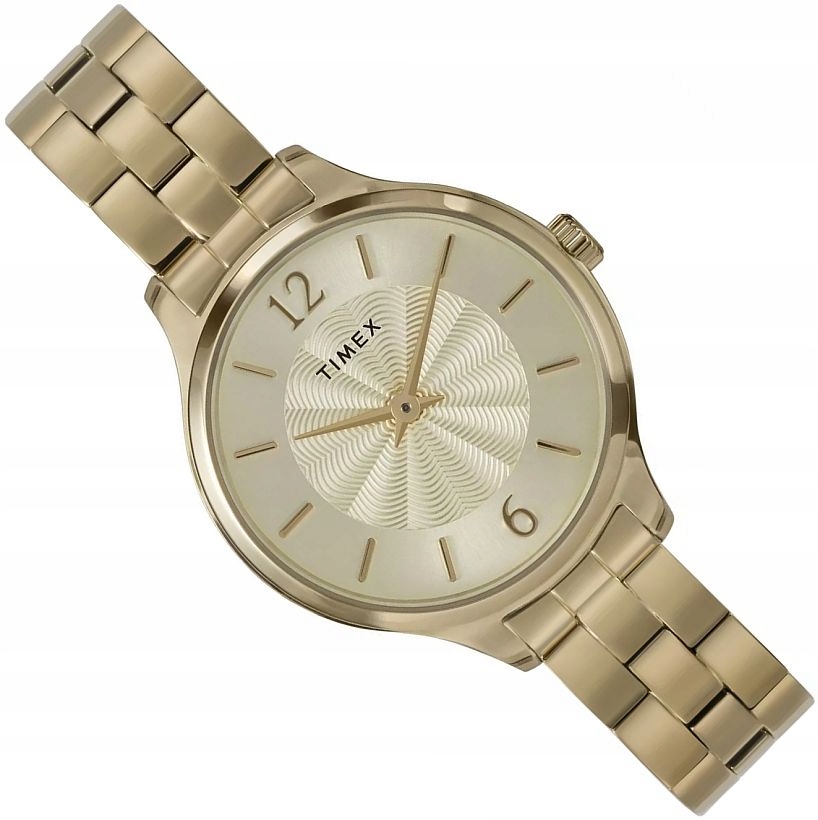 Zlaté Dámské Hodinky Timex TW2W98200 Elegantní Ocelové Na Náramku Ø32 mm