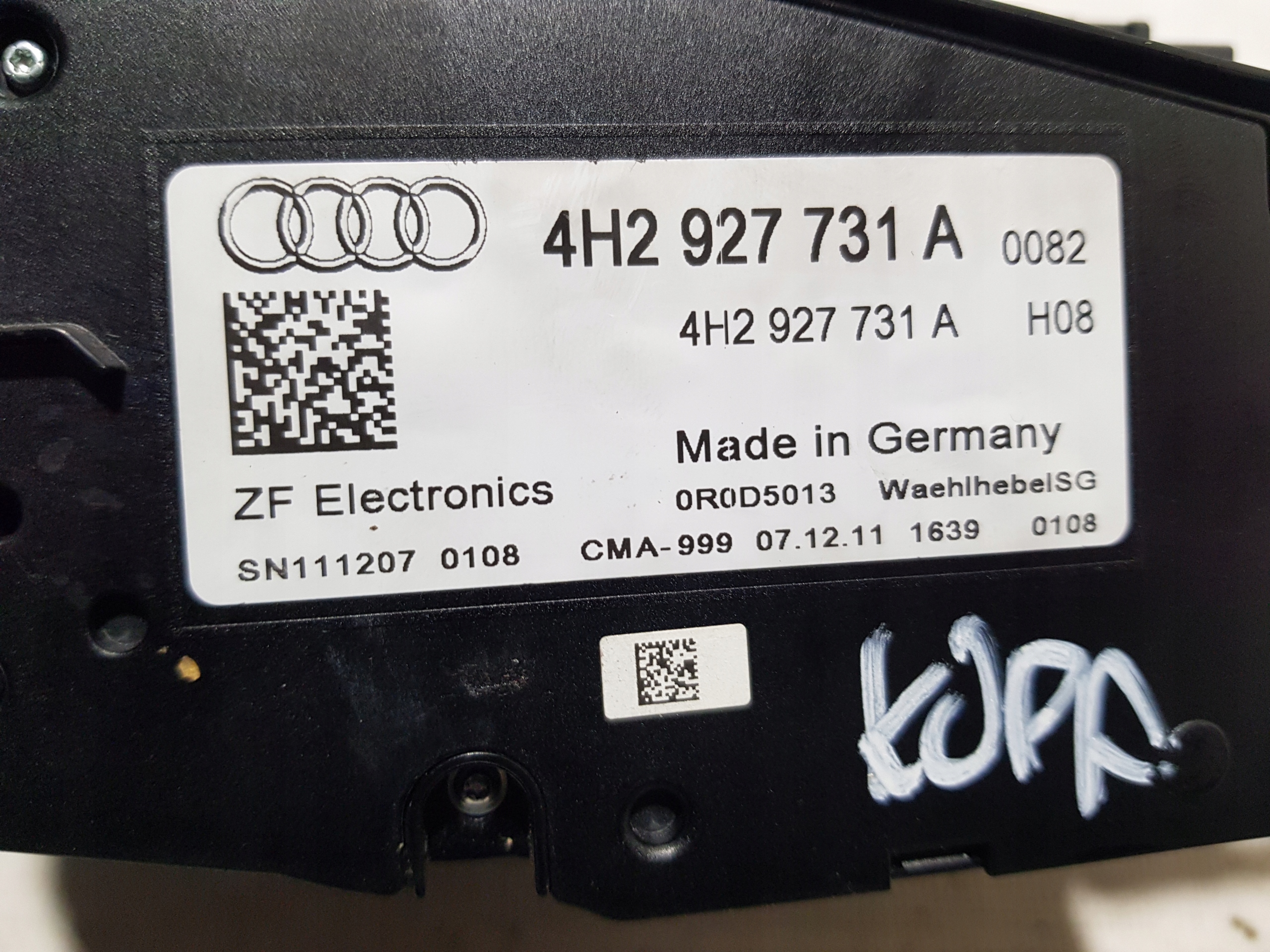 Levier de vitesse Mecanisme levier vitesse Engrenage AUDI A8 D4 4h2713041e