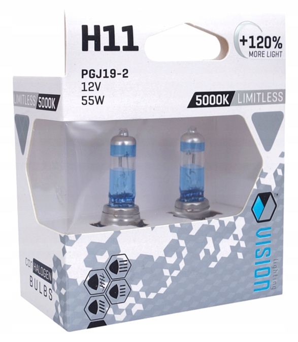 

Arctic White H11 12V 55W +120% J2E06 Żarówki Visio