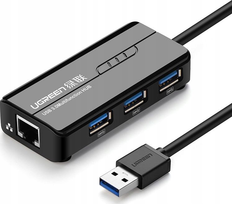 Hub Usb Ugreen 1x RJ-45 3x Usb-a 3.0 (20265)