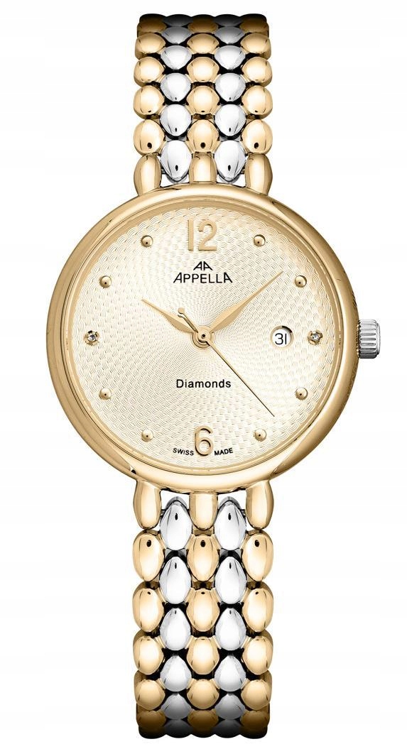 Nové Originální dámské hodinky Appella L50014.2171DQ Diamonds s datumovkou