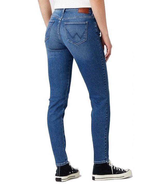 Dámské úzké džíny Wrangler Skinny Airblue W28KTX386 26/32 úzké nohavice