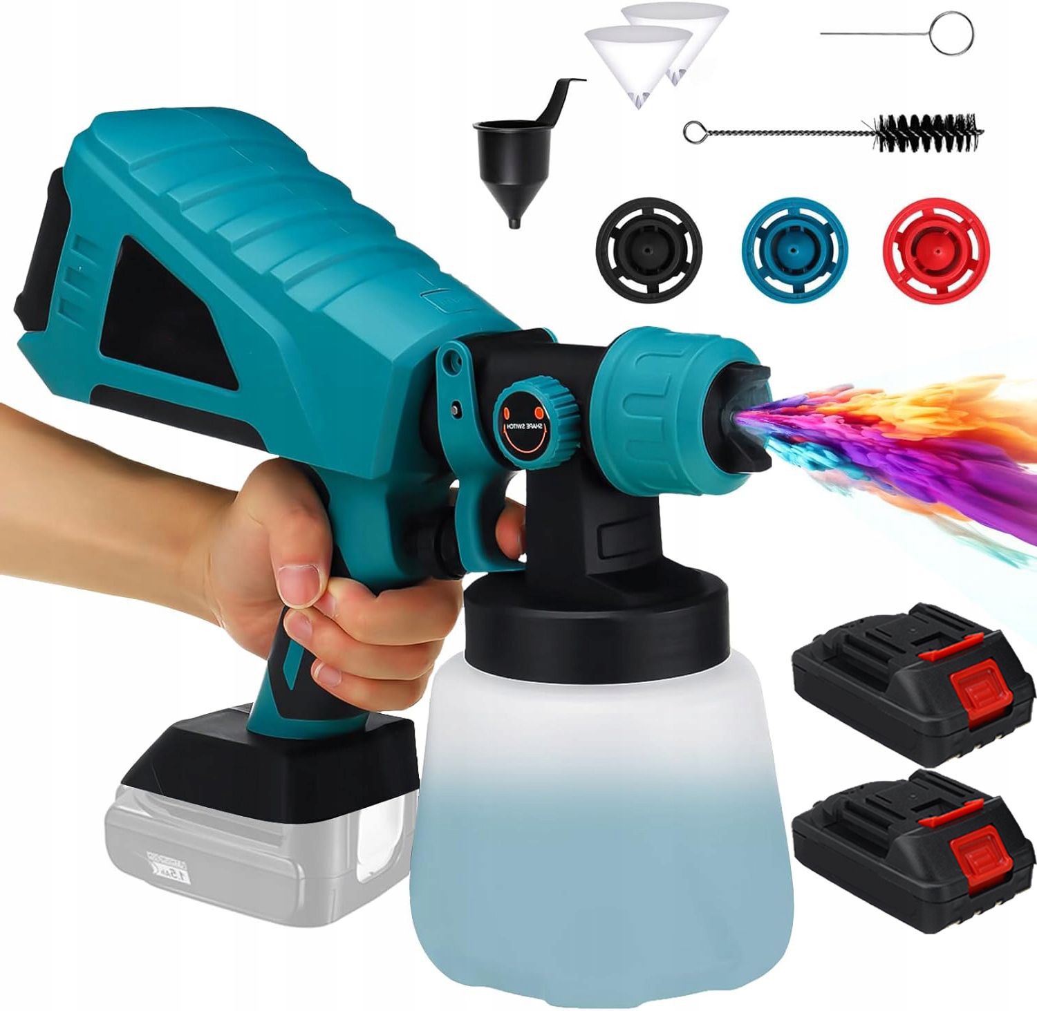 Pistole Na Malování Trysky Elektrický Malířský Agregát 1300 mAh 1000 ml