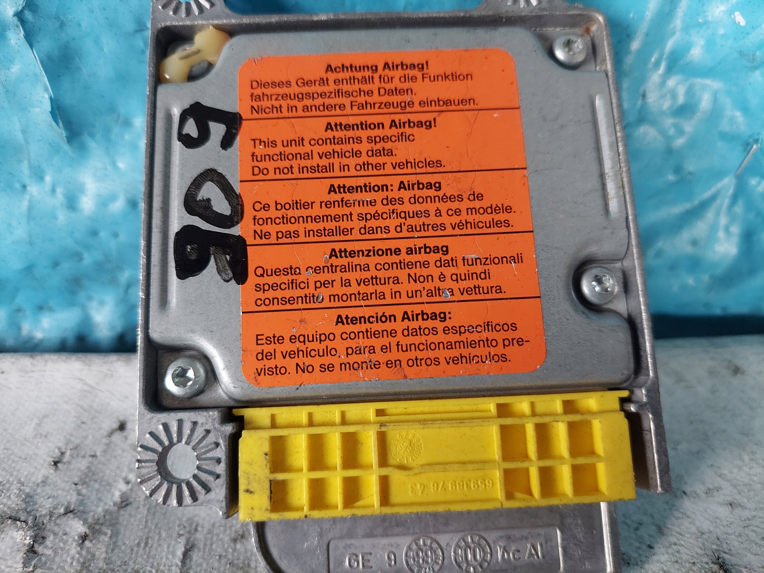GOLF IV 6Q0909605A SENSOR légzsák