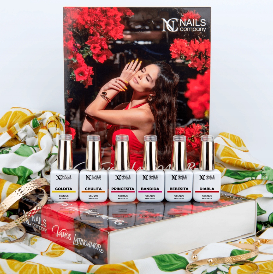 Zestaw lakierów hybrydowych Vamos Latinoamor Nails Company 6szt.