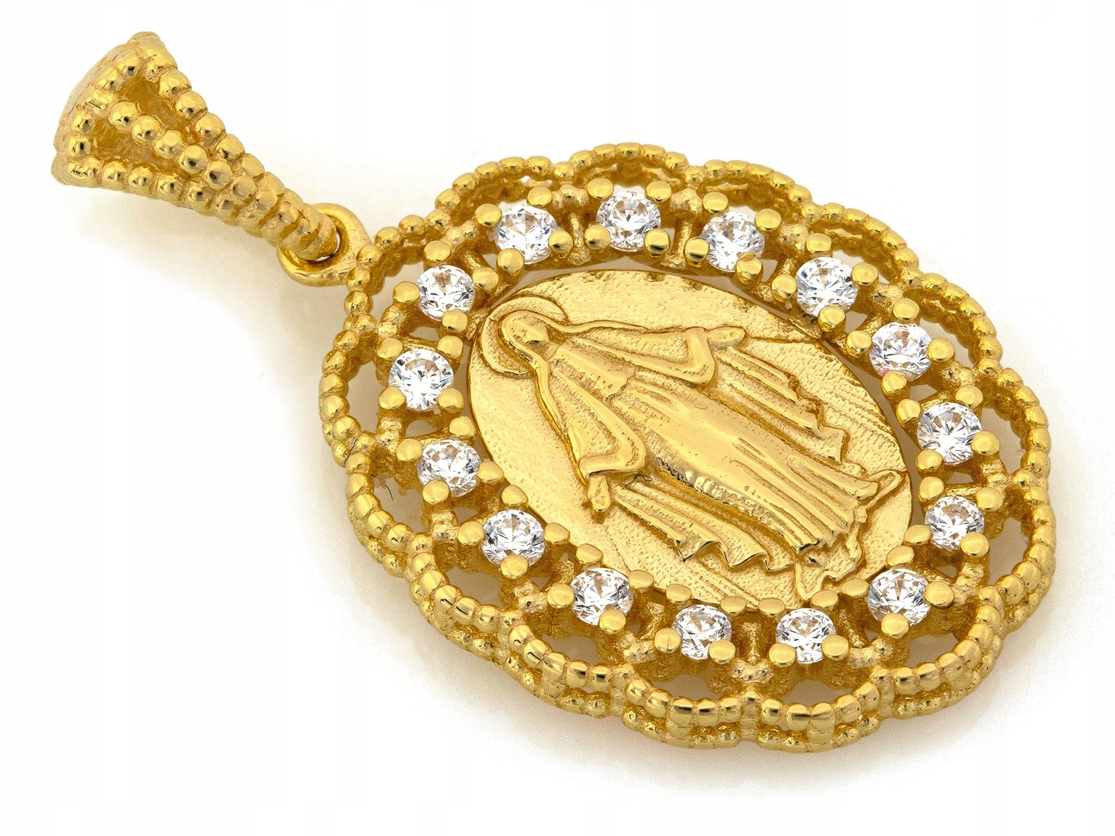 Zlatý ženský přívěsek 585 s Kristem, lesklý, elegantní design