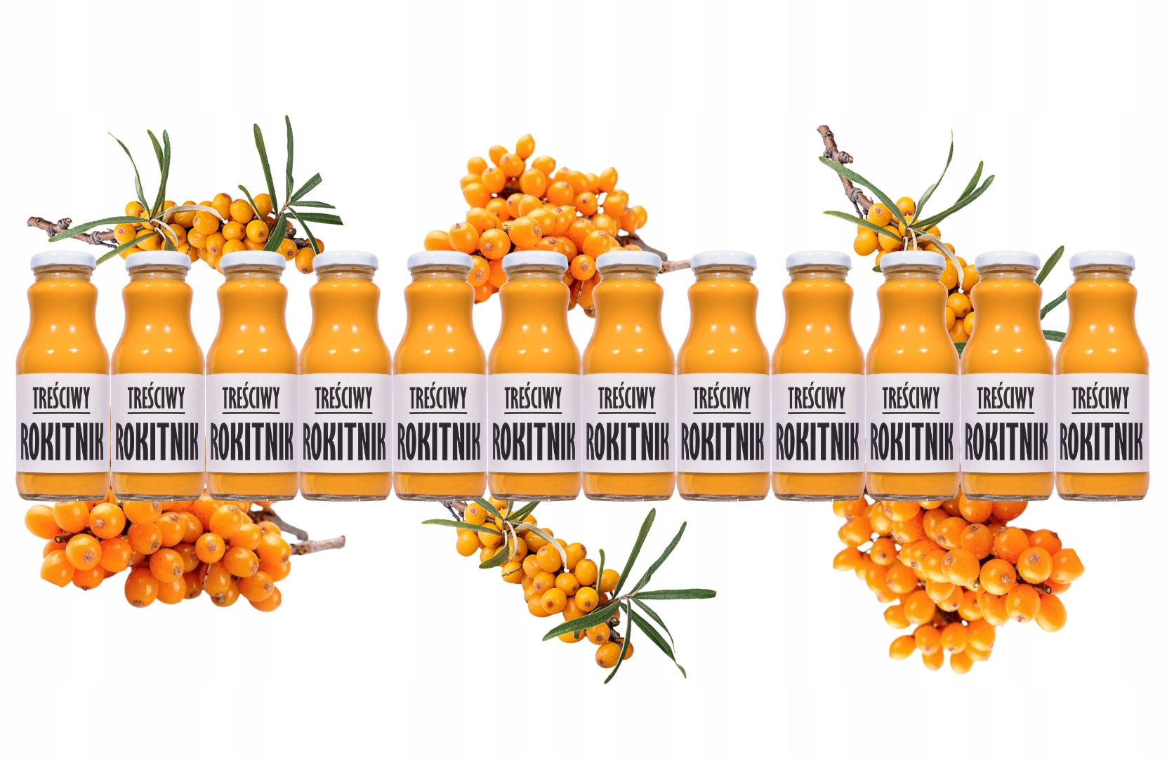 Sok Rokitnikowy 100% Naturalny z rokitnika Tłoczony Nfc 12x240ml