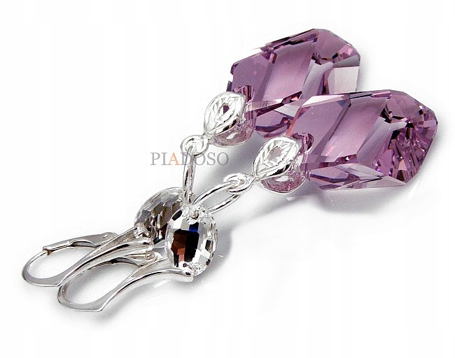 Krystaly Krásný Komplet Amethyst Gloss Stříbro