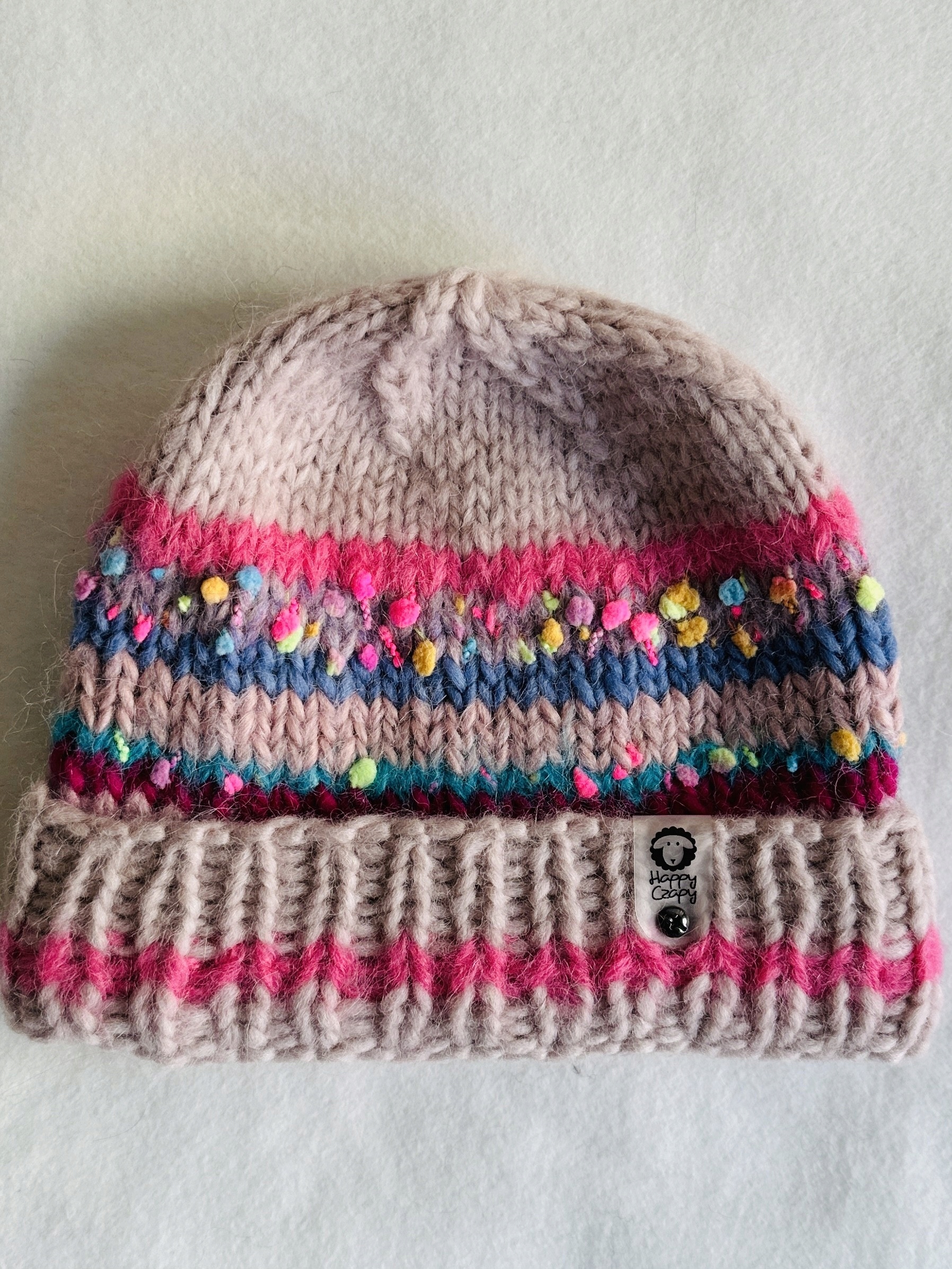 Čepice Mea růžová handmade