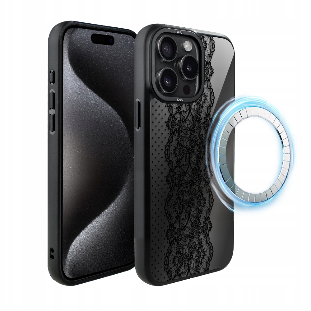 Pouzdro pro iPhone 15 Pro Max Ibizu DropGuard Matt s MagSafe, ozdobná korunka