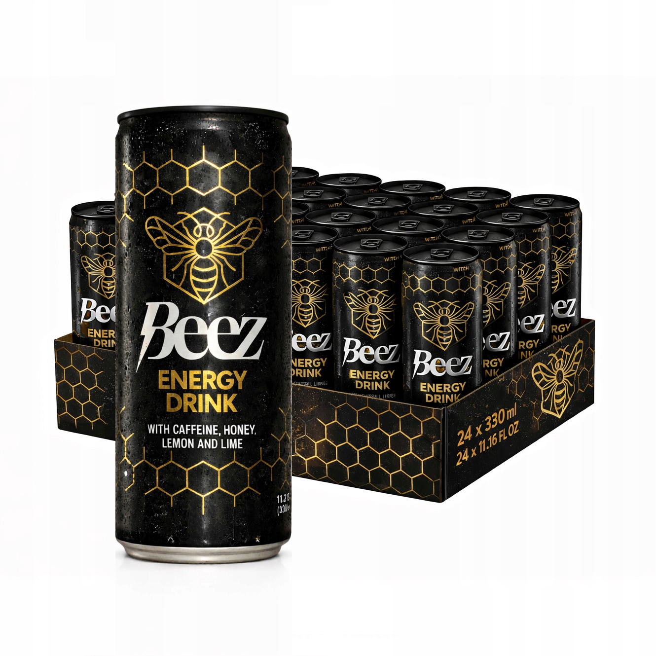 Beez Přírodní Energetický Sycený Energetický Nápoj 24ks 330ml Bez Kauce