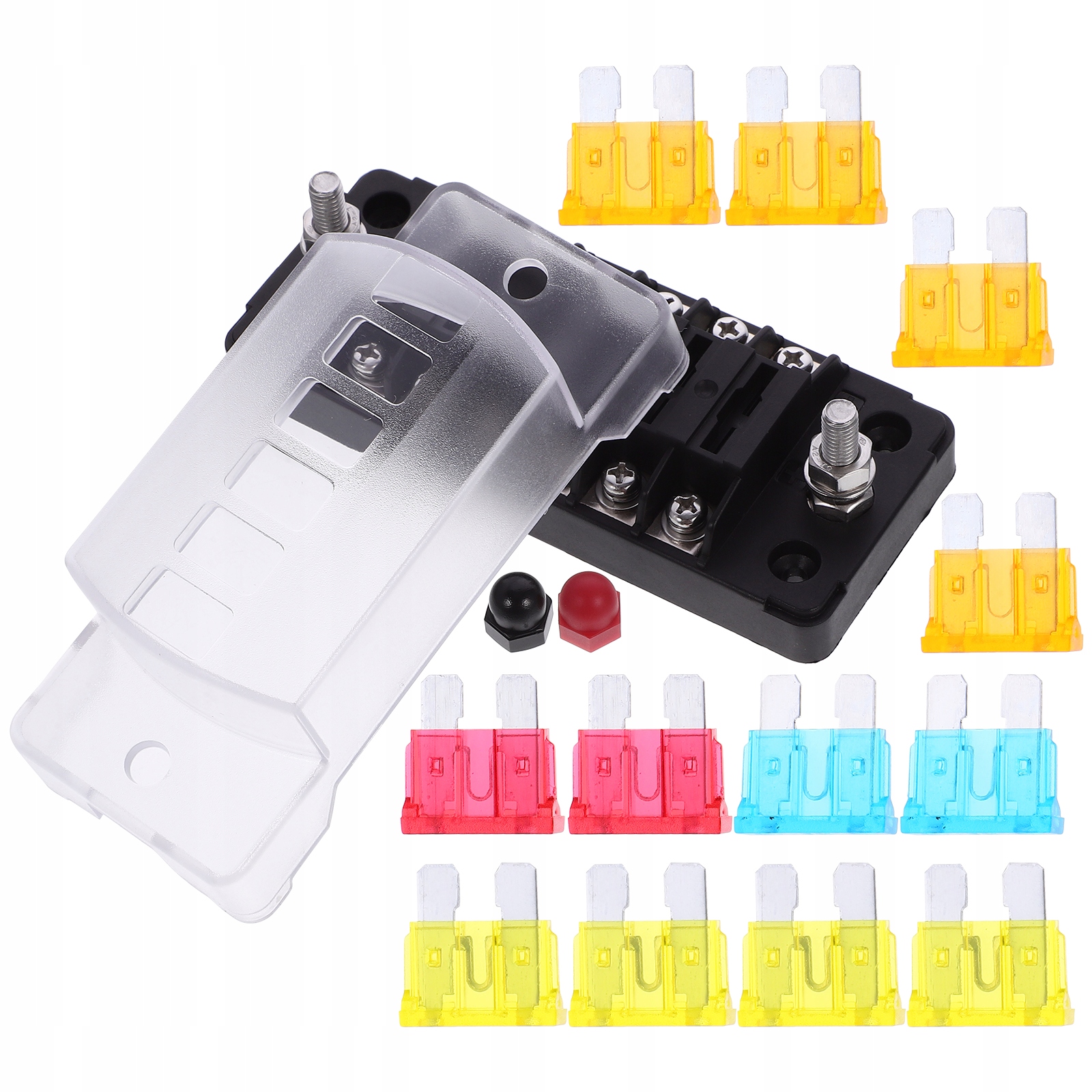 1 ZESTAW BLOKU BEZPIECZNIKÓW SAMOCHODOWYCH 6-DROGOWYCH BEZPIECZNIKÓW OBWODOWYCH Rodzaj inny