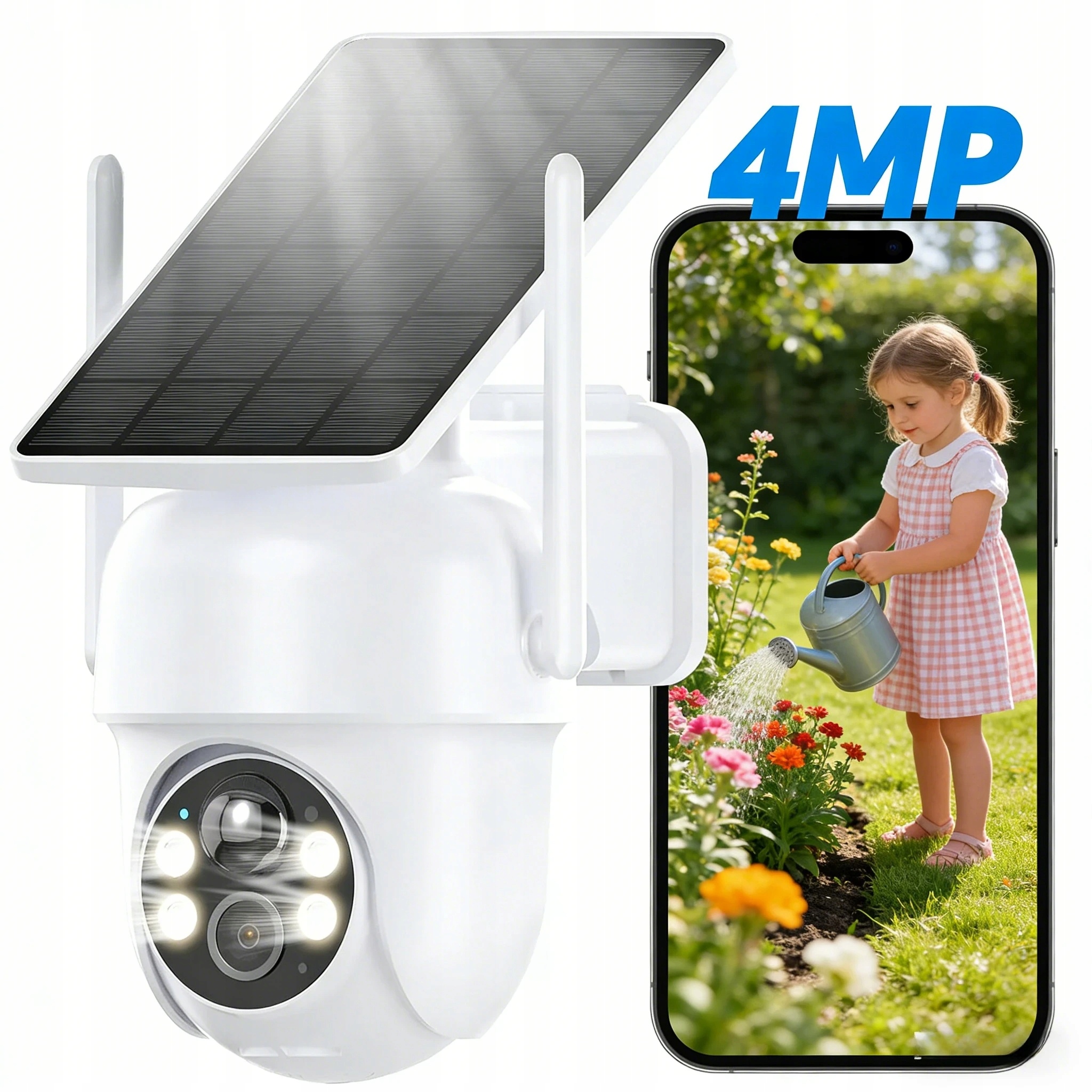 Bezprzewodowe kamery bezpieczeństwa Solar 360° Ptz do użytku na zewnątrz