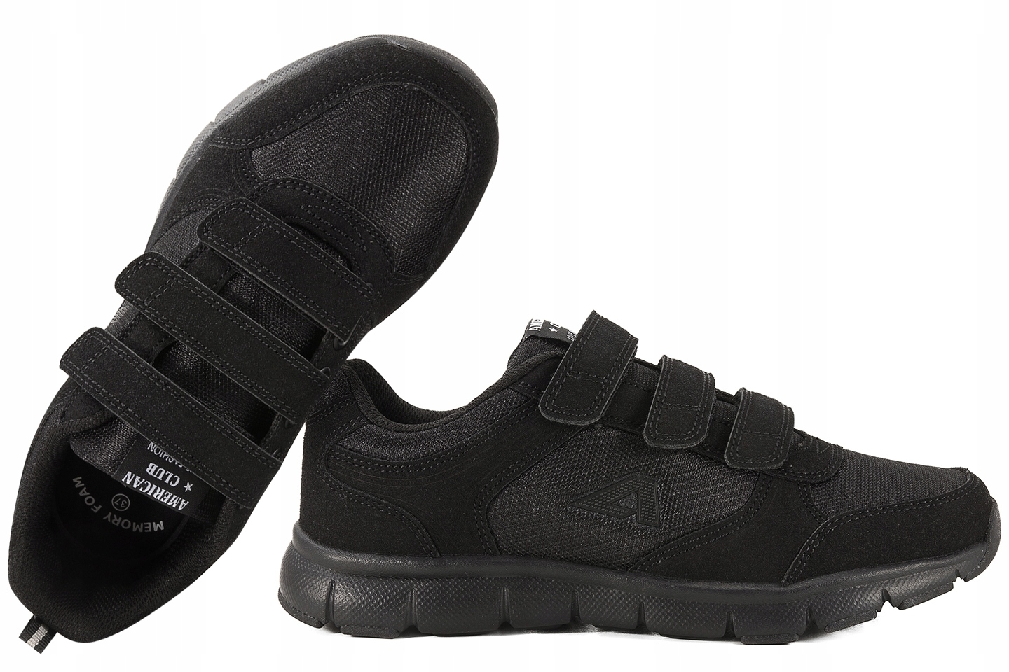 American Club HL214 Dámské Sportovní Boty Pro Mládež Suchý Zip Pu Černá 38