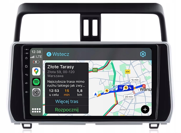 Toyota Land Cruiser 2017+ Rádio Navigace Android Carplay 8GB/128GB Dsp