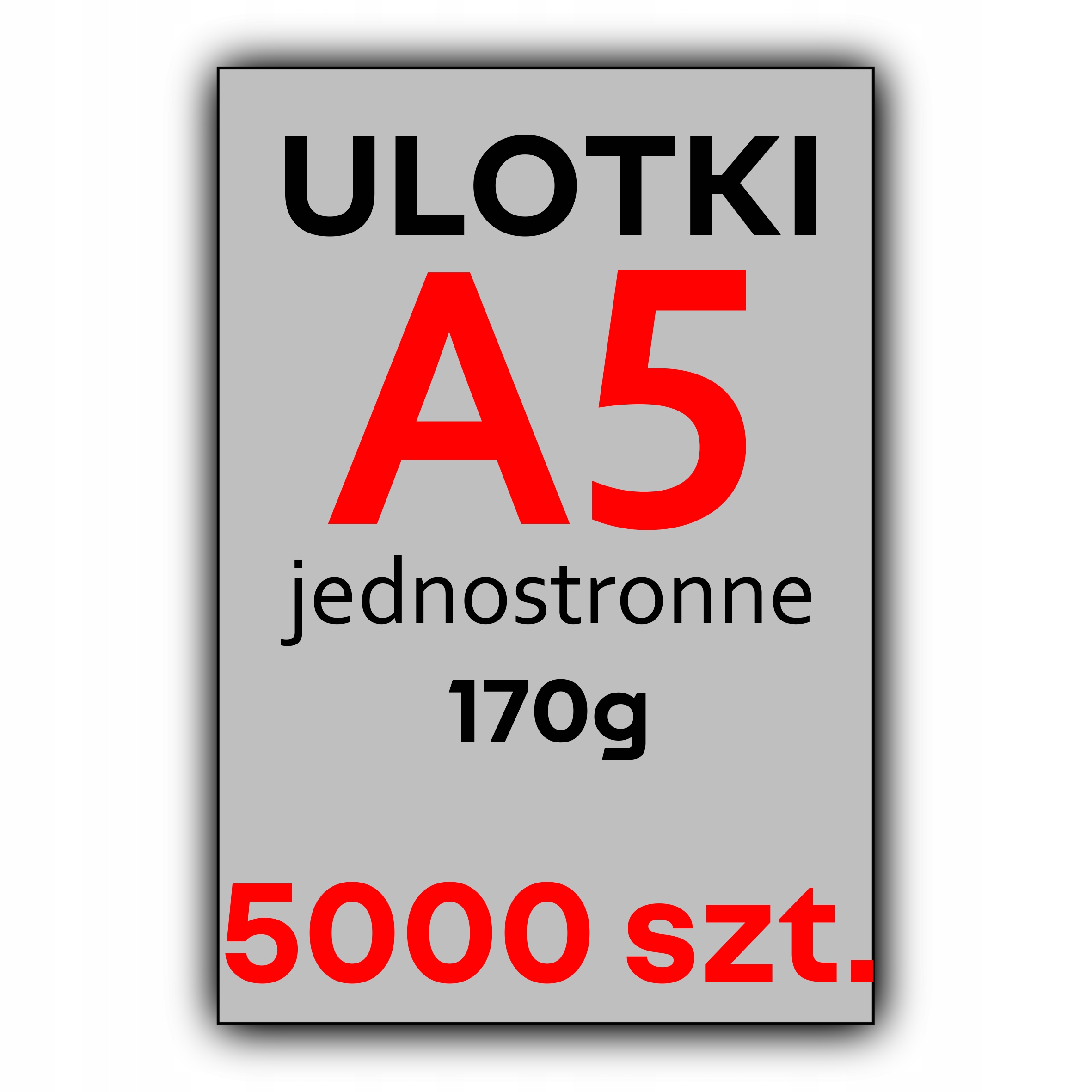 ULOTKI A5 5000 szt. FULL KOLOR 170G
