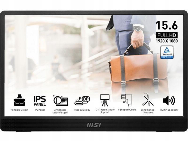 Monitor Msi Pro MP161 E2U 15.6" 1920x1080px Ips 4 ms