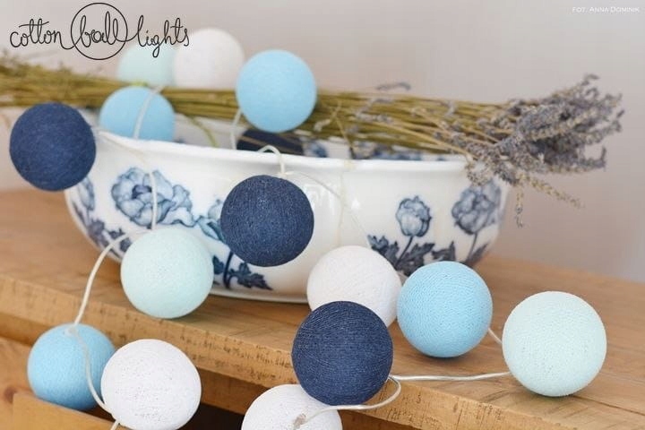 Zestaw lampek Cotton Balls Big Blue 35 kul Zasilanie sieciowe