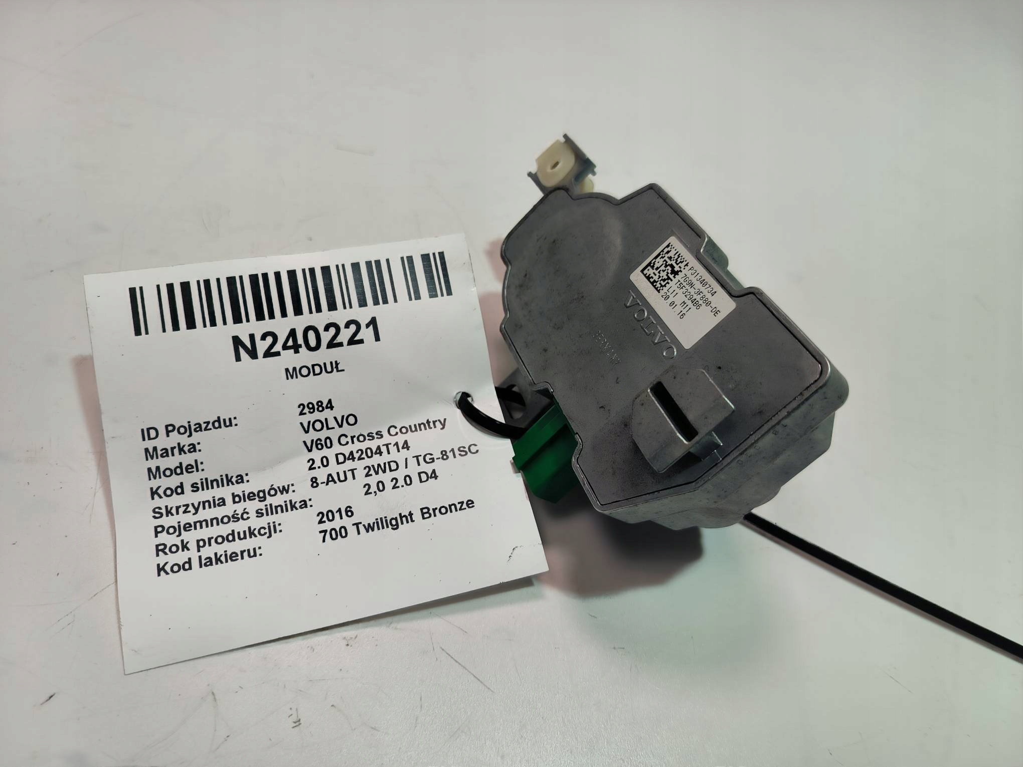 Module 31340734 Serrure Volant VOLVO V60 Cross Country