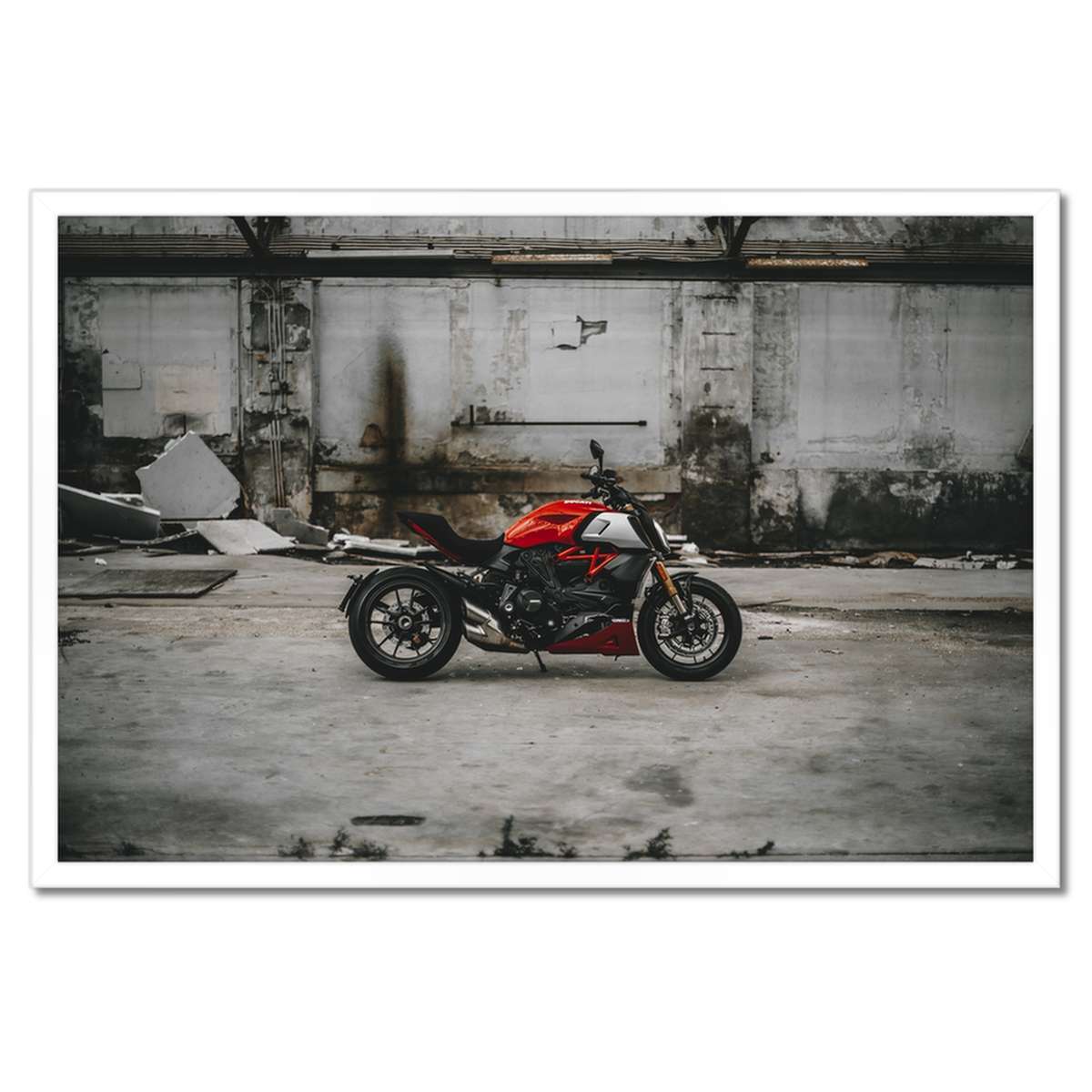 Plakáty v rámu 60x40 Červené Ducati Motocykl