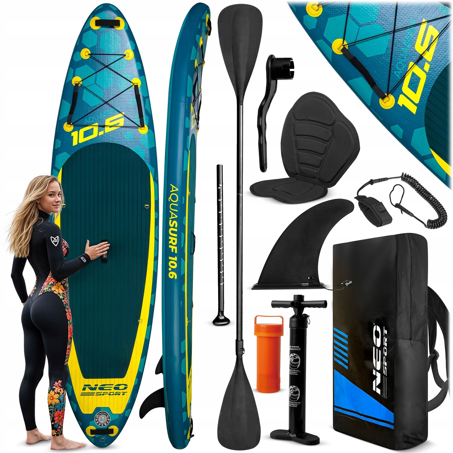 Kompletní Sup deska Neo-Sport s pumpičkou a batohem 170213