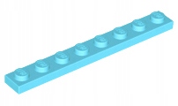 

Lego 3460 Płytka 1x8 lazurowa śr. Nowa (1g)