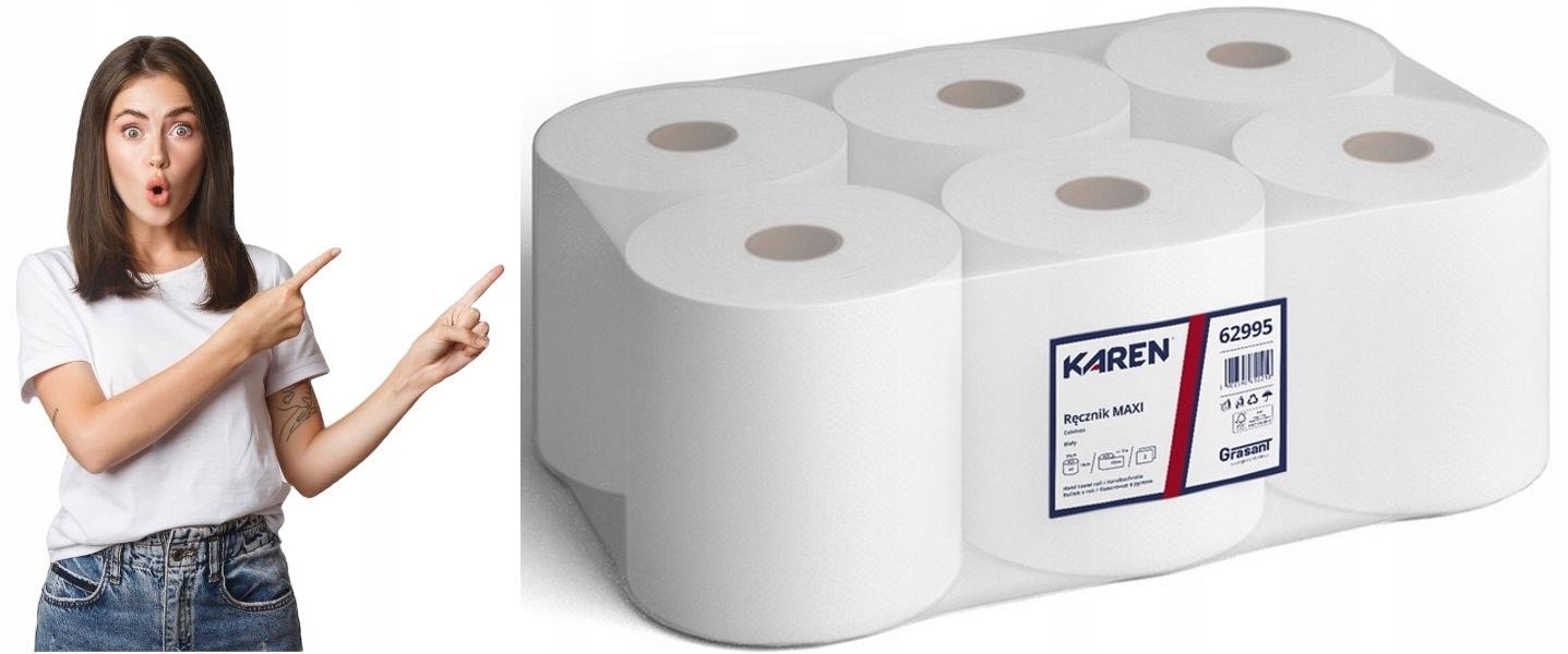 Levně Papírový ručník Karen 62995 Maxi 6 Ks.