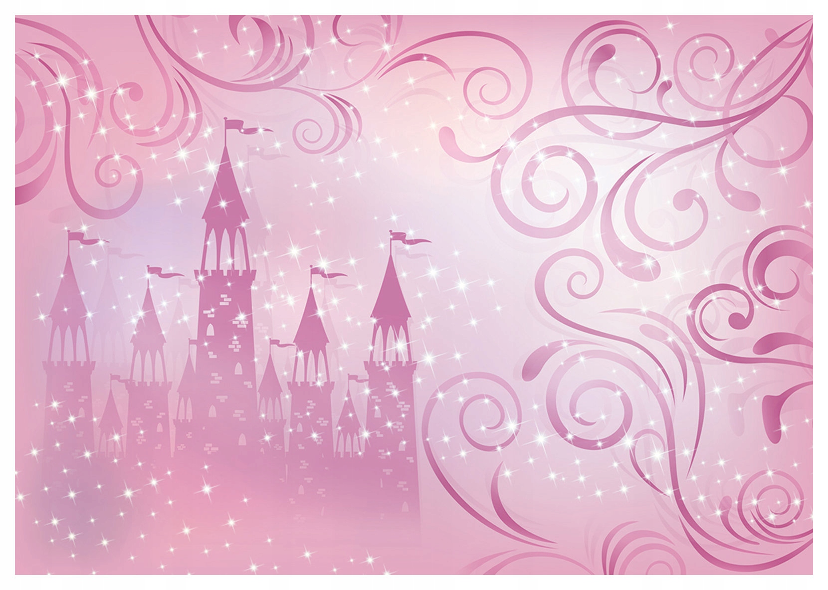 Fototapeta Růžový zámek princezny Pohádka pro dívku 312x219 lepidlo