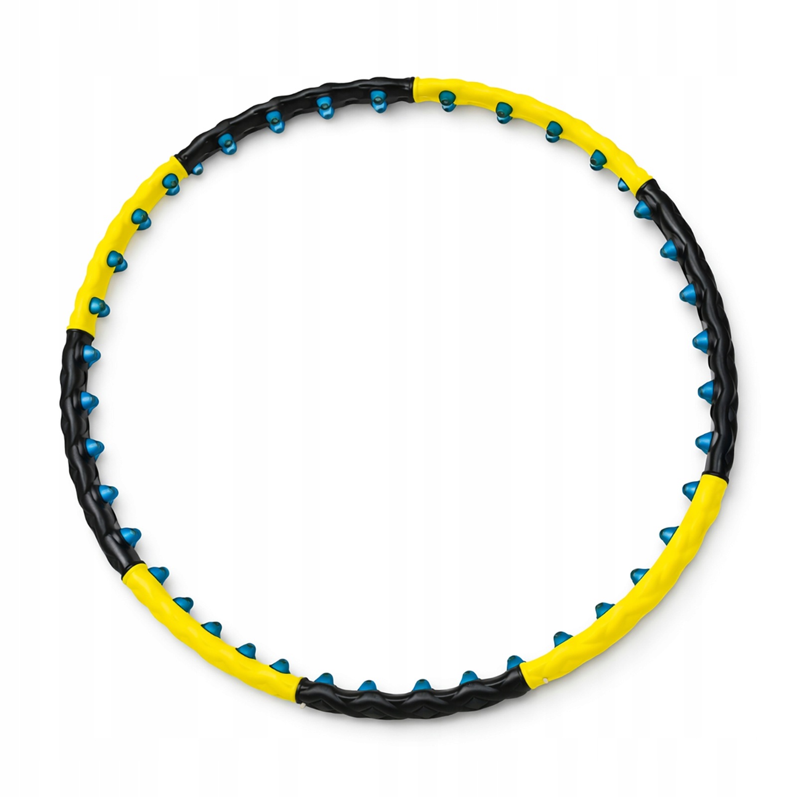 Hula hoop se skládacími masážními výstupky – černožlutá barva