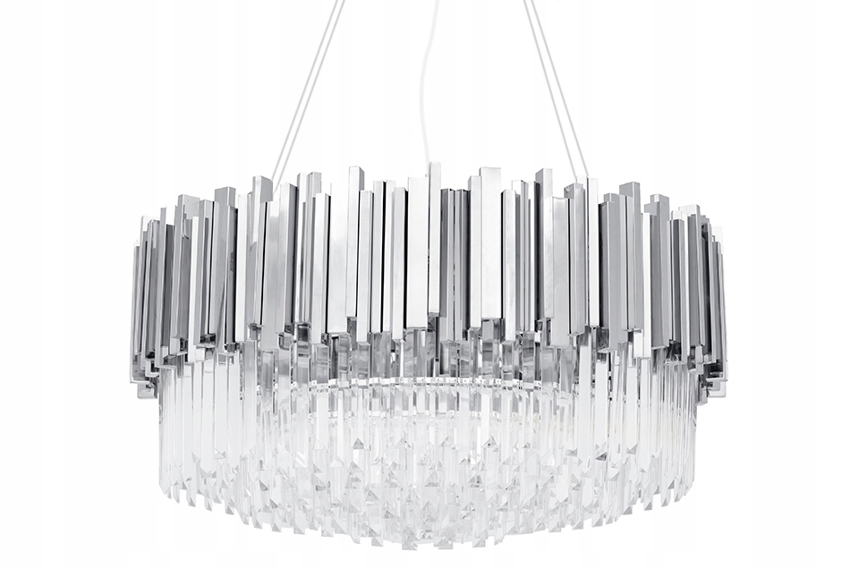 Lampa wisząca Imperial Silver 80 stal, kryształ