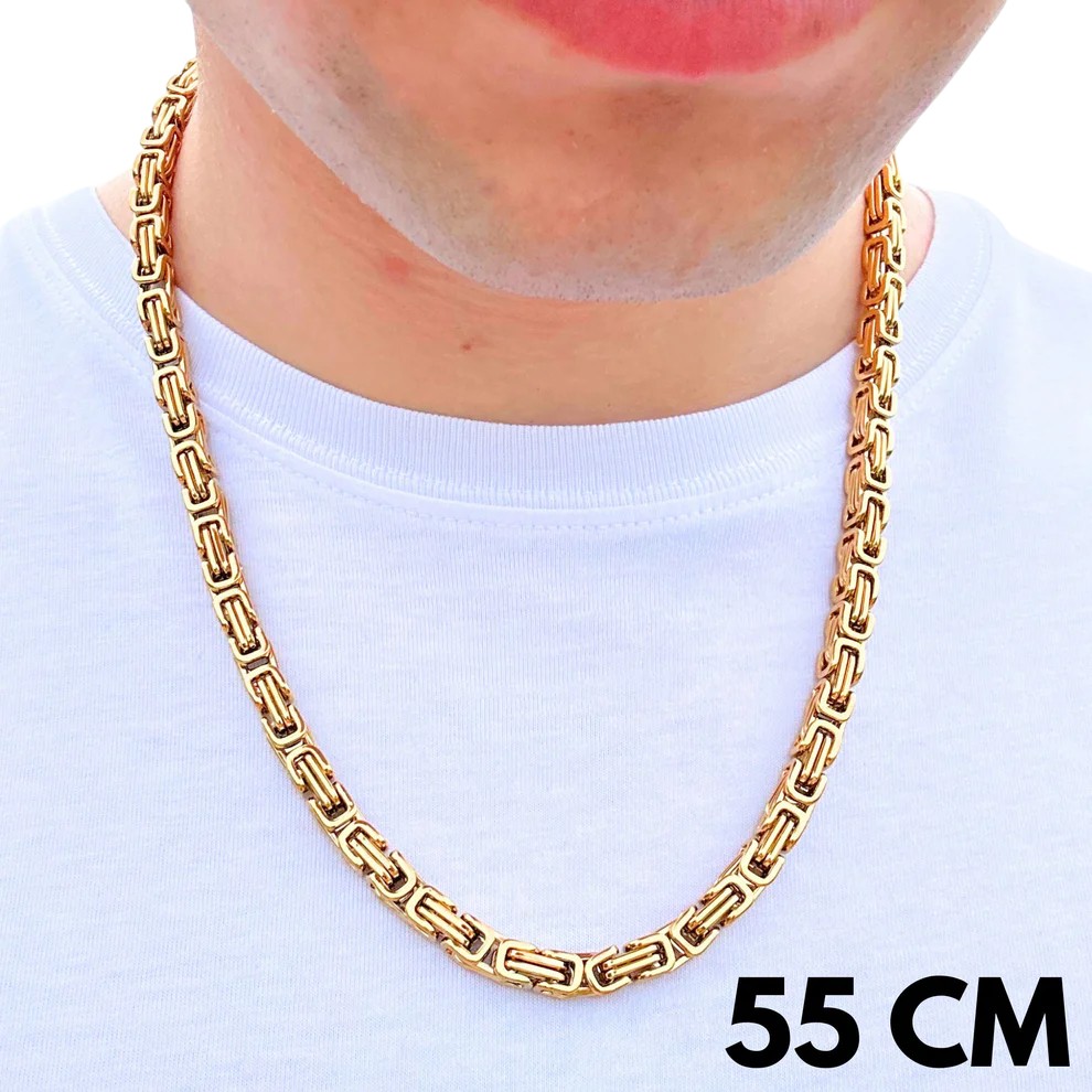 Královský řetízek zlatý 6mm Metini pozlacený