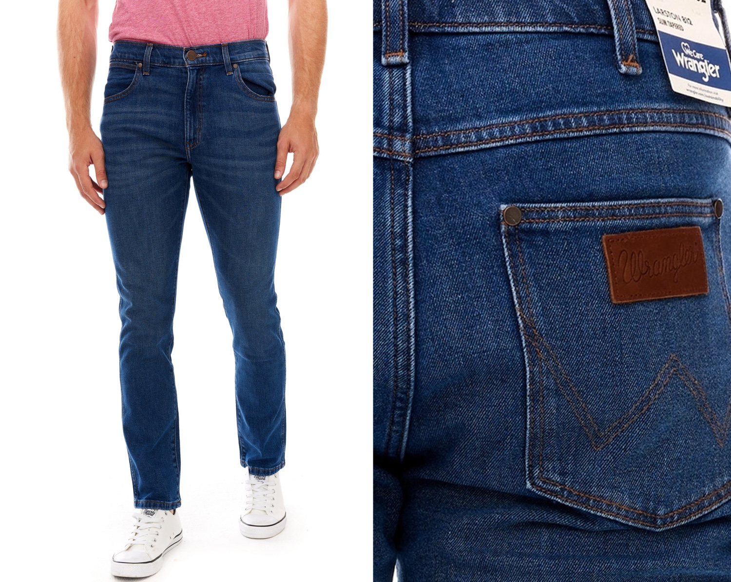 Wrangler Larston meskie spodnie Jeans zwężane biodrówki W34 L32