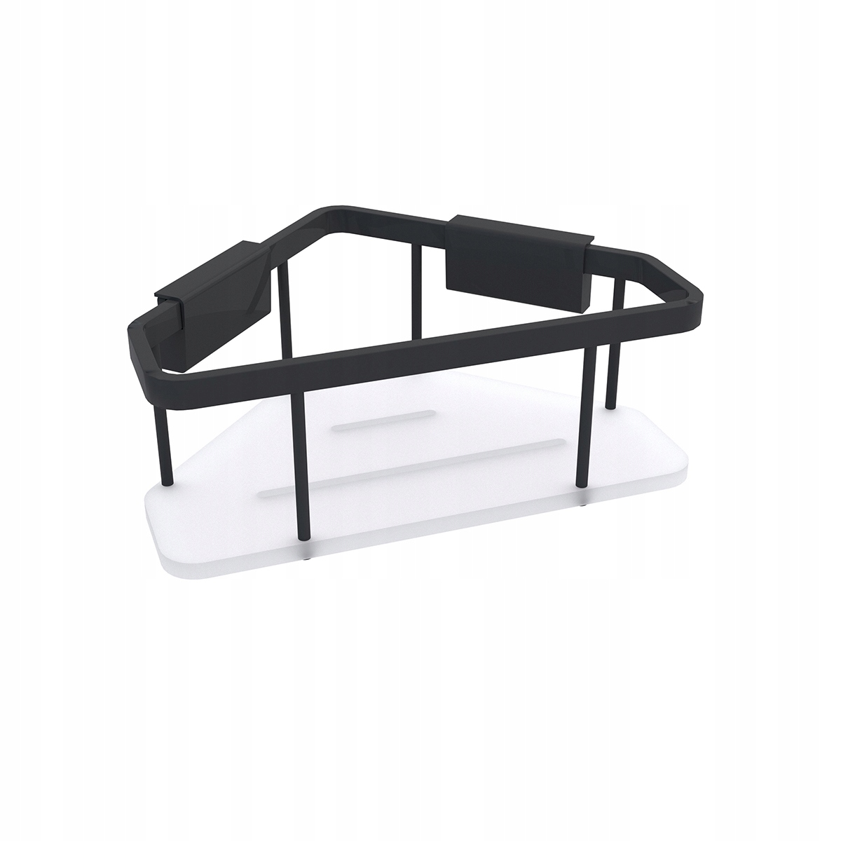 Nimco Kibo Čierna rohová polica nielen do sprchy Ki-14003-B-90