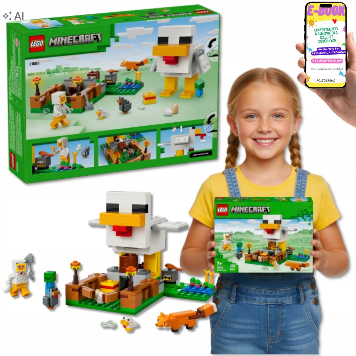 Lego Traktor Minecraft Farma Kurczaków Kurnik Dla Chłopca Ebook