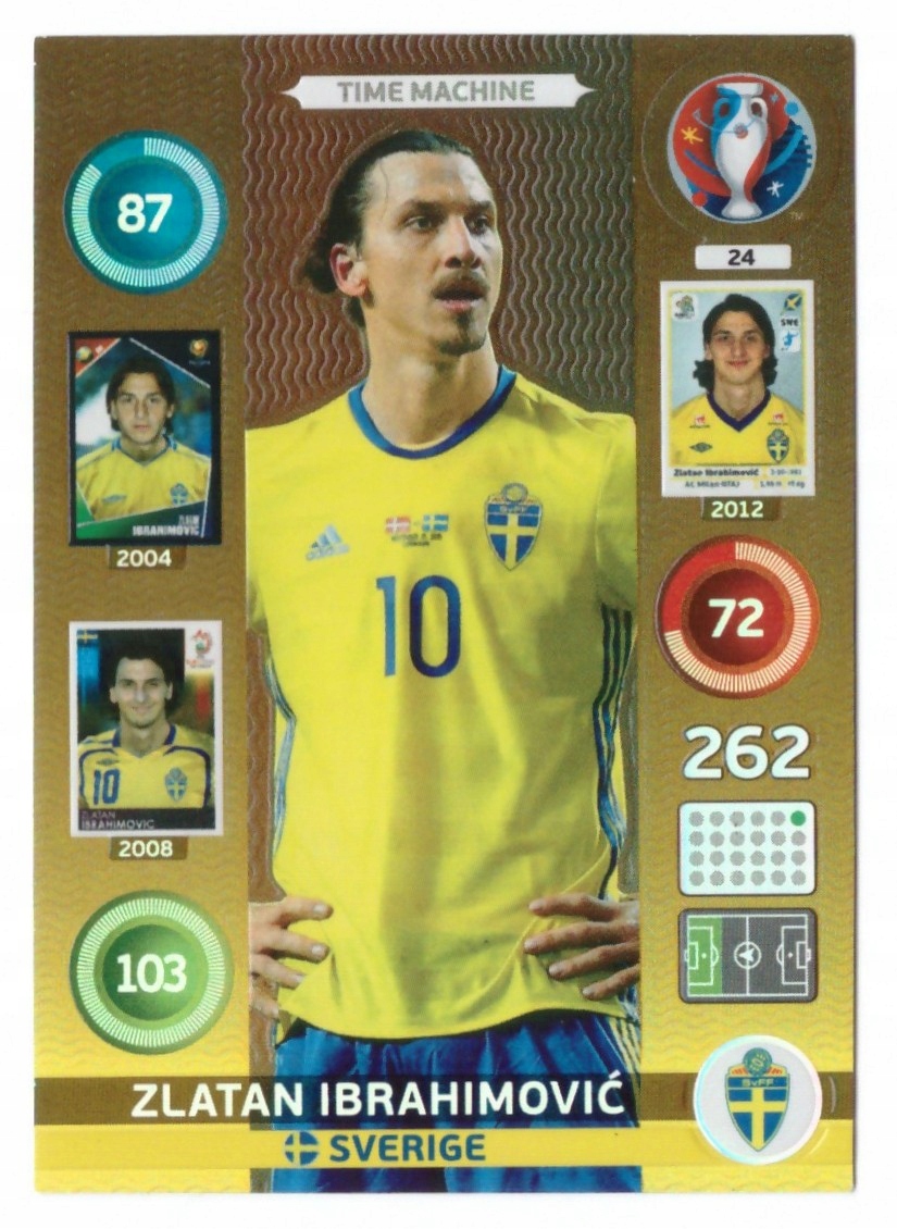 Euro 2016 Panini Adrenalyn XL Time Machine Zlatan Ibrahimovic 24