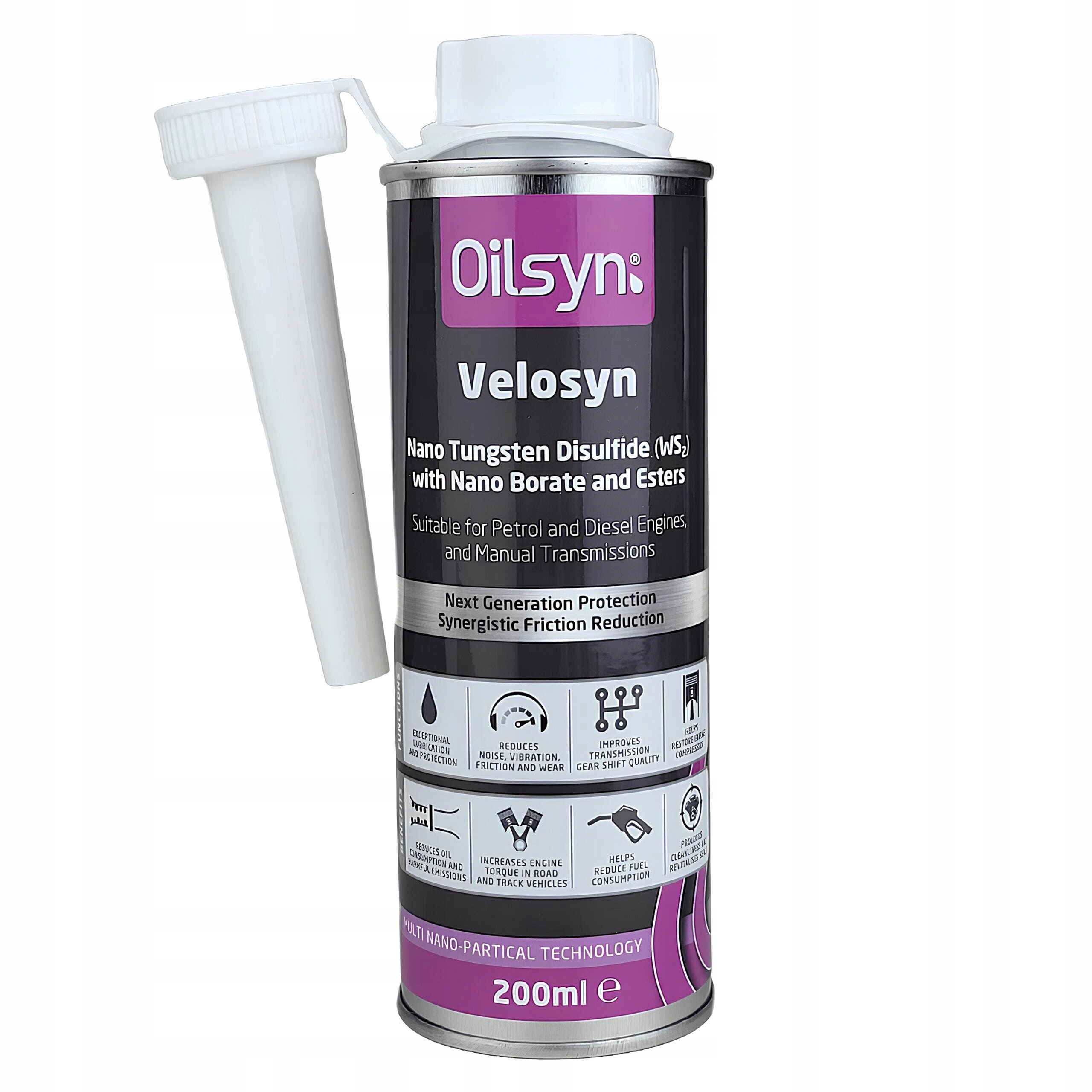 Oilsyn Velosyn Sport Racing Mix Nanoborate/Nano WS2 Dodatek do oleju 200ml