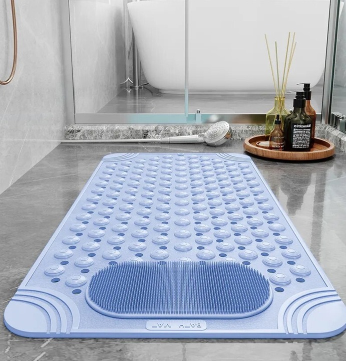 Mata ANTYPOŚLIZGOWA do łazienki wanny pod prysznic - strefa masażu Długość (cm) 70 cm