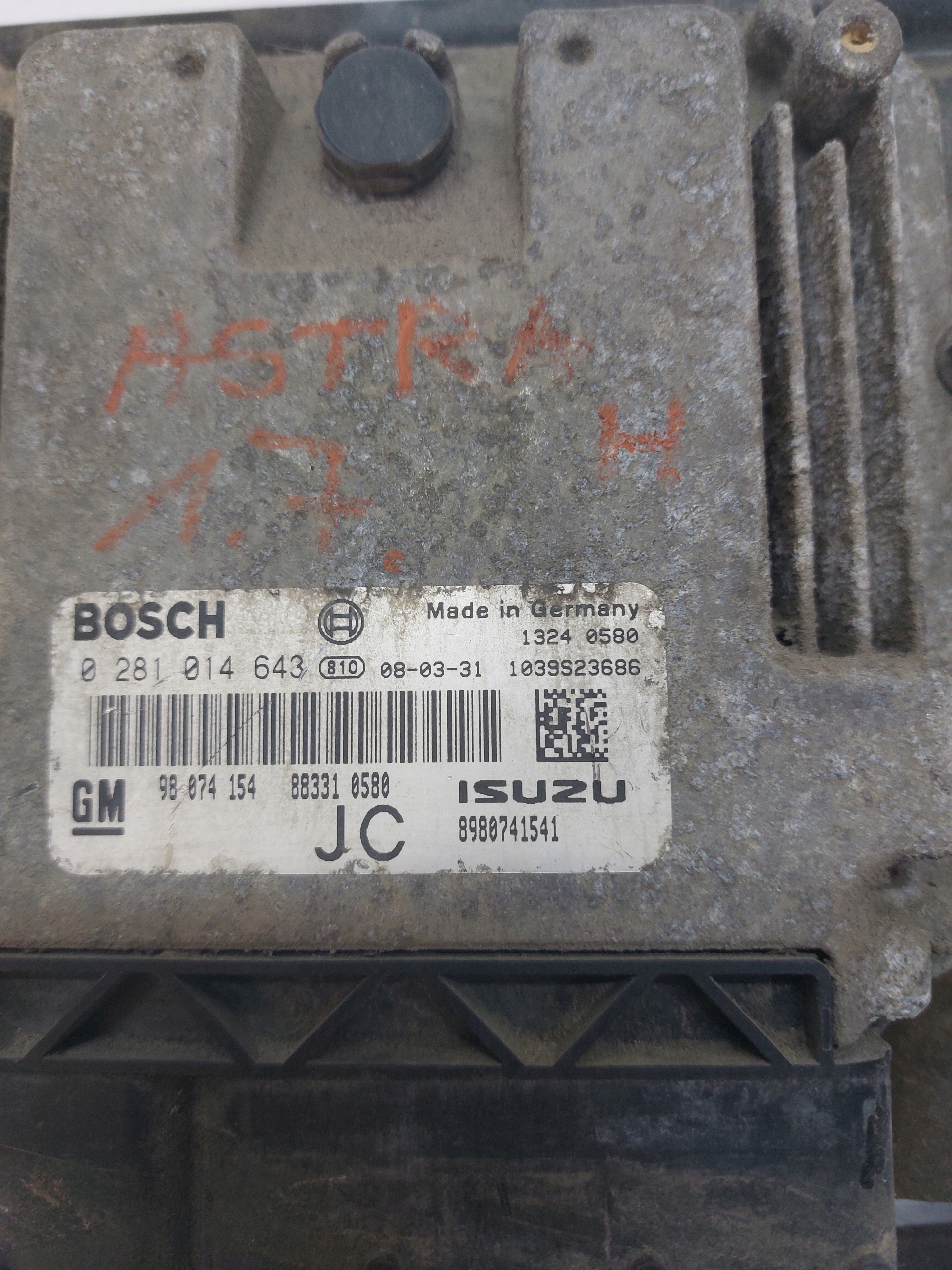 Computer DES MOTORS OPEL ASTRA H 1.7 CDTI