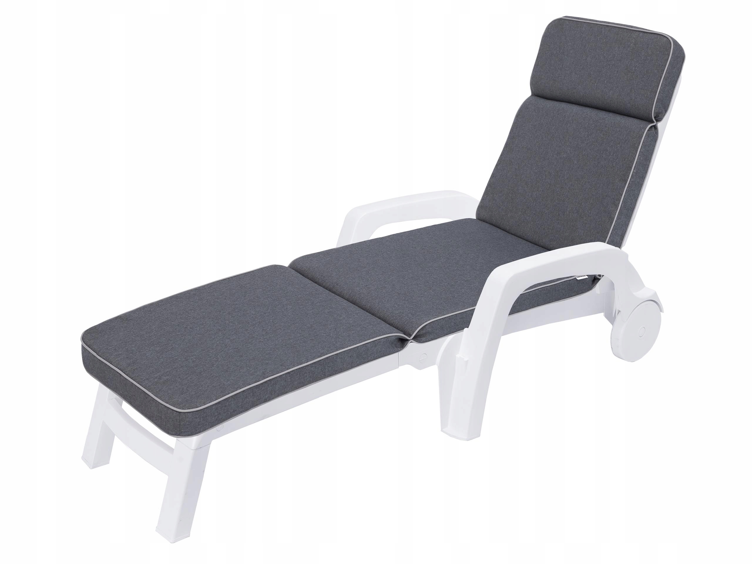 Záhradný vankúš na plážové ležadlo, modrý, 178 x 47 cm